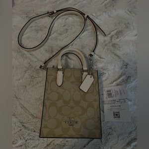 Coach mini tote cross body